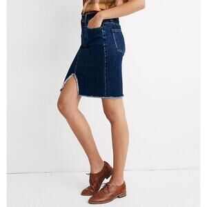 Madewell Stretch Denim Pegged Skirt in Bellhaven Wash: Cutout Edition Size L